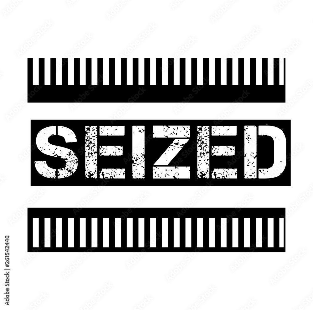 Fototapeta premium SEIZED stamp on white