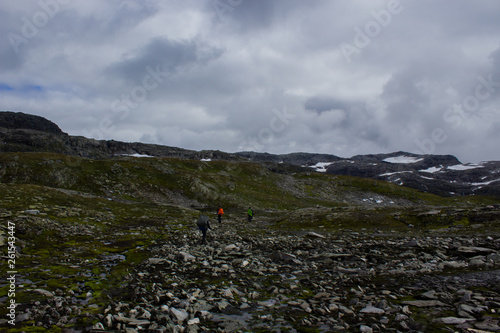 Hiking in the nature of Norway