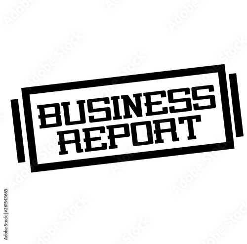 BUSINESS REPORT stamp on white