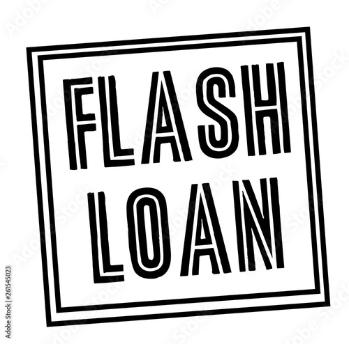 FLASH LOAN stamp on white