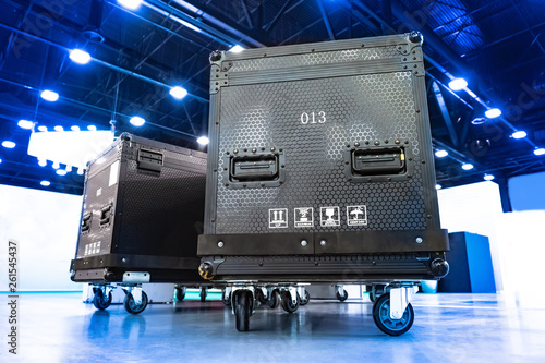 Concert boxes on wheels. Tr...