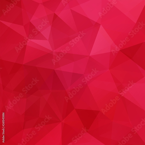 Geometric pattern, polygon triangles vector background in red tone. Illustration pattern