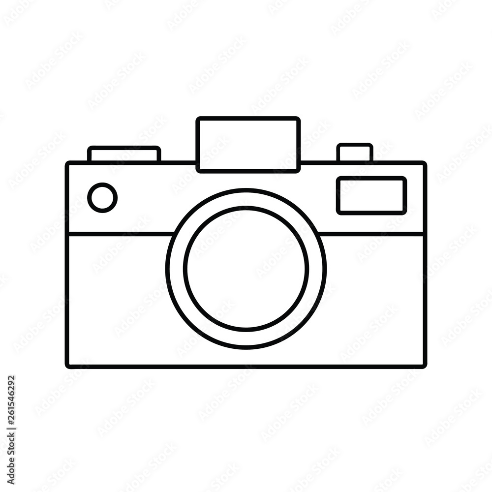camera icon line design camera icon line design