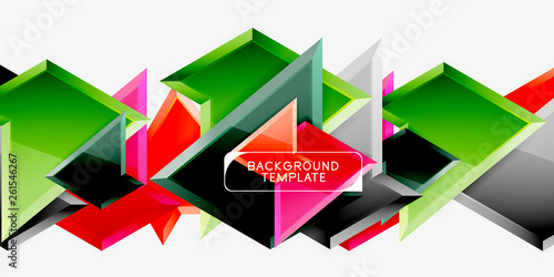 Triangular low poly background design, multicolored triangles. Vector