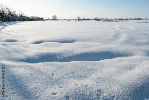 Fototapeta Naklejka Na Ścianę i Meble -  Snow scene in Lincolnshire