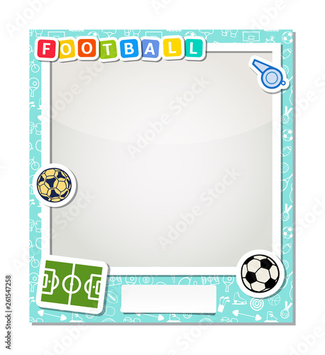 photo frame with a picture of sports equipment