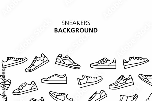 Sneakers background. isolated on white background photo
