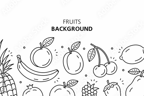 Fruits background. isolated on white background