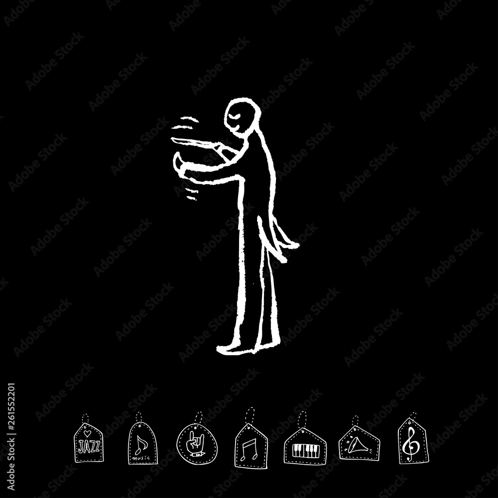 Fototapeta premium 음악회 포스터 / 손으로 그린 음악 일러스트