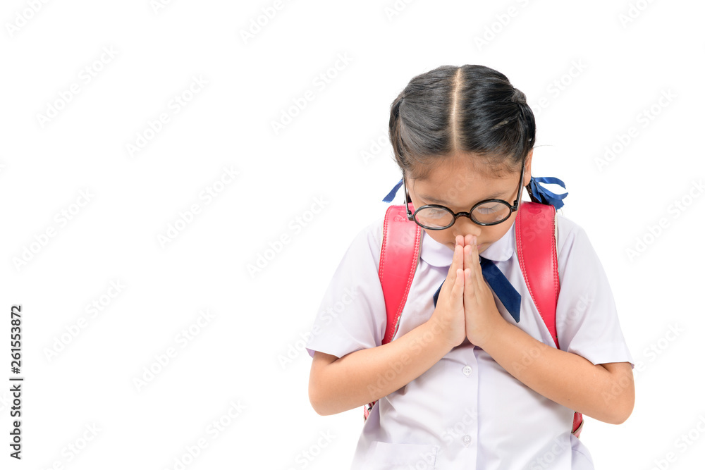 asian child with traditional greeting of Thailand asian child with traditional greeting of Thailand