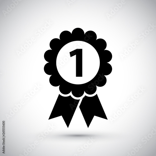 Black first place medal