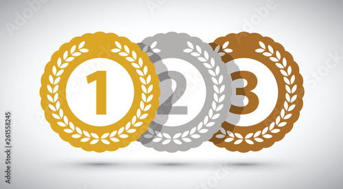 Top three medals
