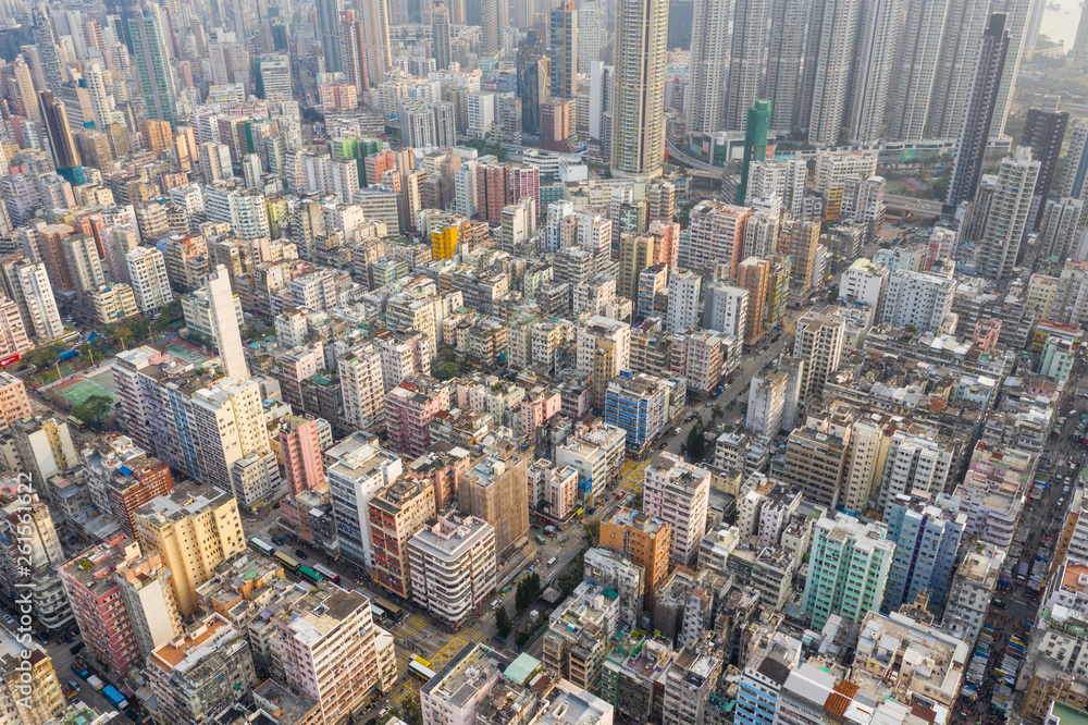 Obraz premium Hong Kong downtown city