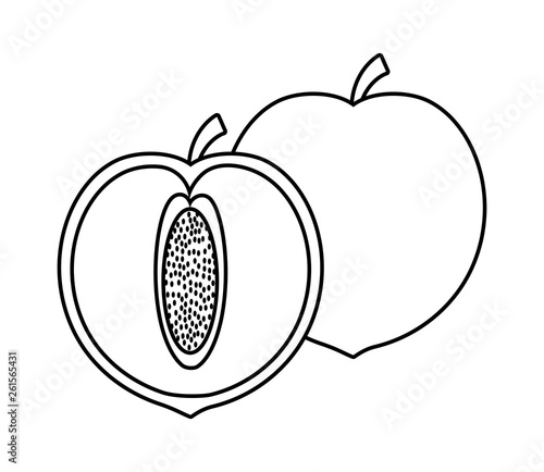peaches fruits healthy icons