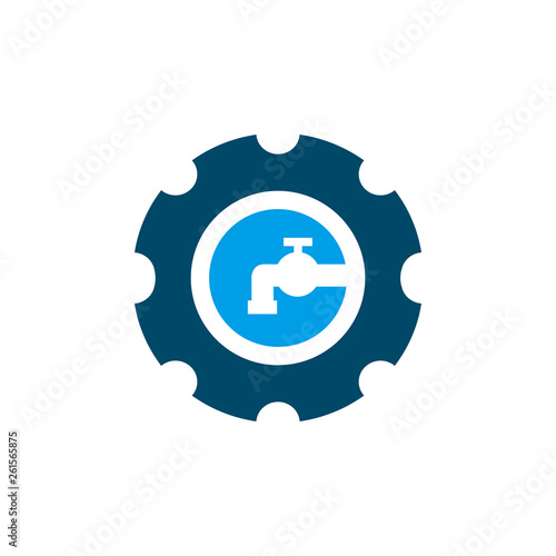Water plumber icon logo design