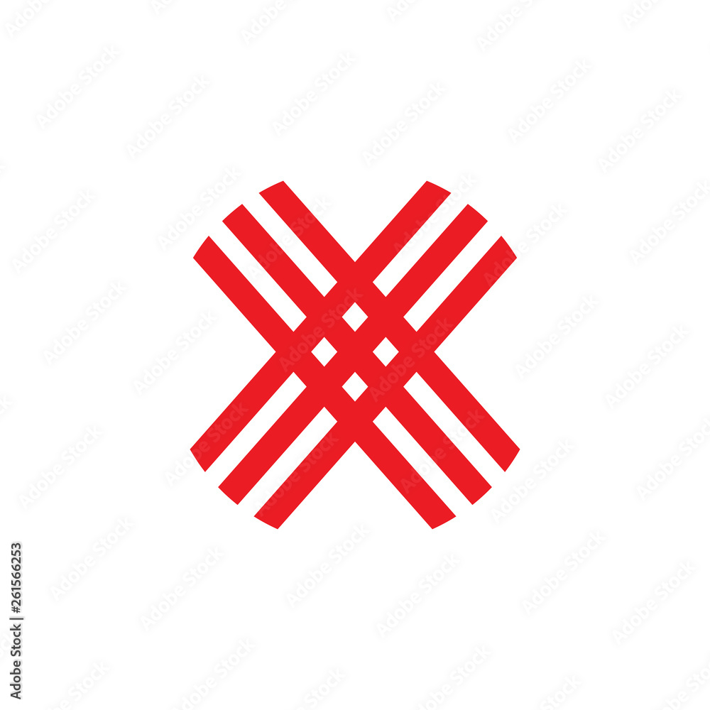 Obraz premium X letter logo design vector template