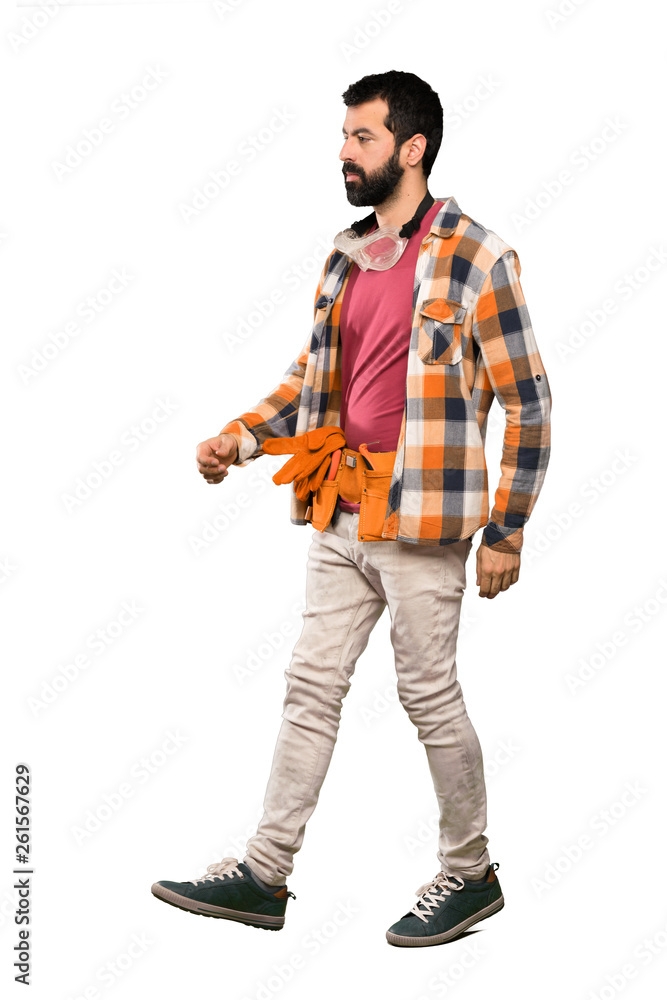 Craftsmen man walking Craftsmen man walking