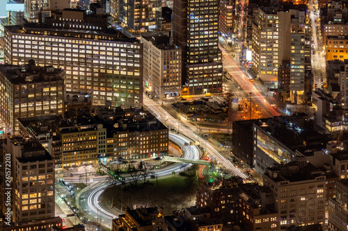 New York midtown aerial