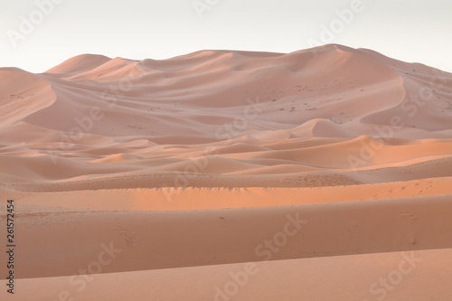 Morocco, Merzouga, Erg Chebbi Dunes at Sunrise