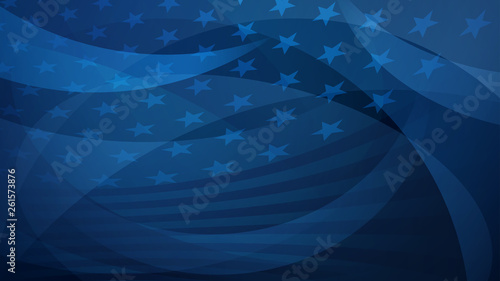 Independence day abstract background with elements of the american flag in red and blue colors
