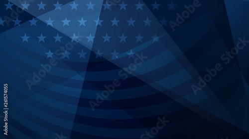 Independence day abstract background with elements of the american flag in red and blue colors