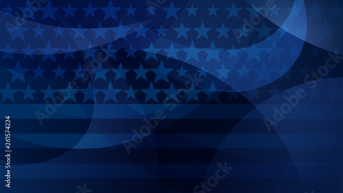 Independence day abstract background with elements of the american flag in red and blue colors