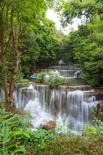 Huai Mae Khamin Waterfall tier 4  Khuean Srinagarindra National Park  Kanchanaburi  Thailand