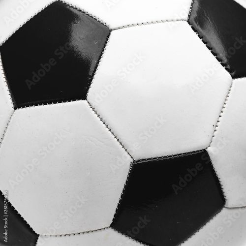 Soccer ball closeup.