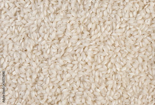 arborio risotto short grain rice texture background. nutrition. bio. natural food ingredient. photo