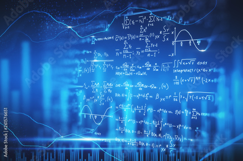 Digital mathematical formulas wallpaper
