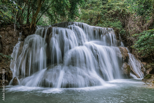 Huai Mae Khamin Waterfall tier 3, Khuean Srinagarindra National Park, Kanchanaburi, Thailand