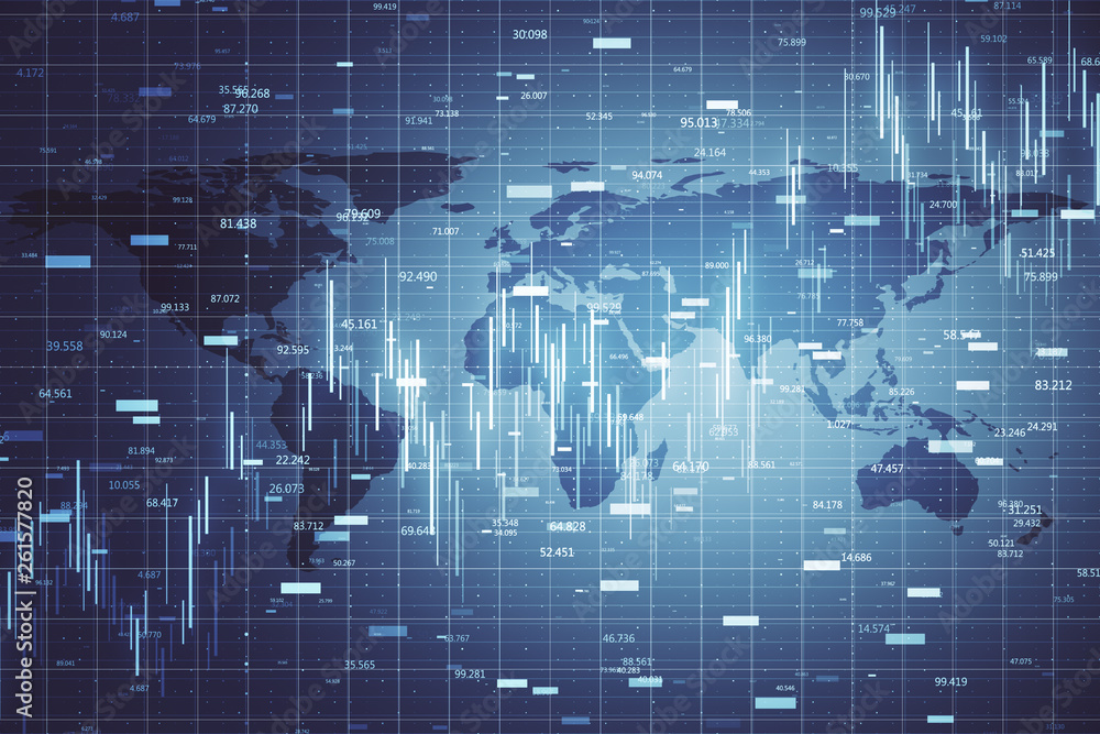Fototapeta premium Global business and stats wallpaper
