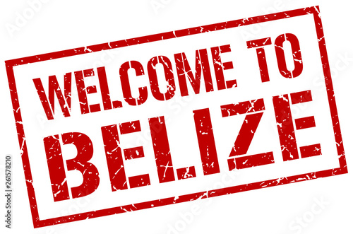 welcome to Belize stamp