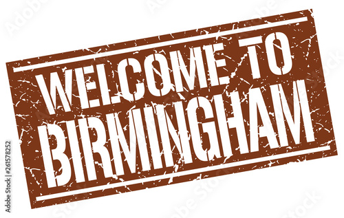 welcome to Birmingham stamp
