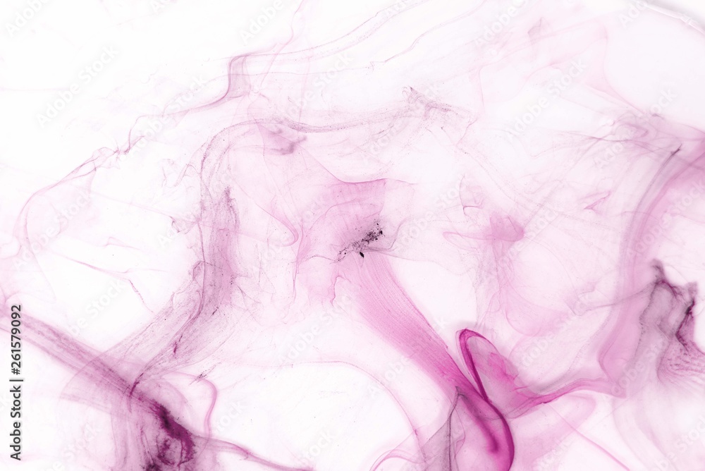 Obraz premium Isolated pink fog on the white background, smoky effect for photos and artworks. Overlay for photos.