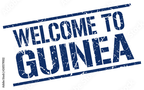 welcome to Guinea stamp