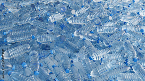 Plastic Pet Bottle 3D Rendering