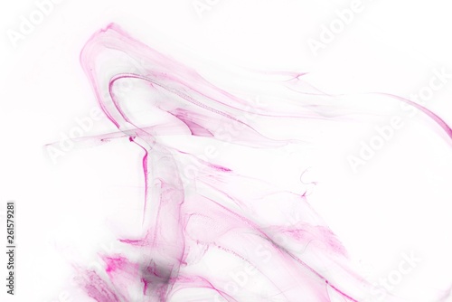 Isolated pink fog on the white background, smoky effect for photos and artworks. Overlay for photos.