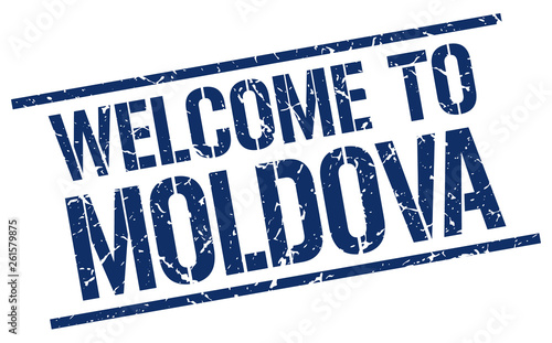 welcome to Moldova stamp
