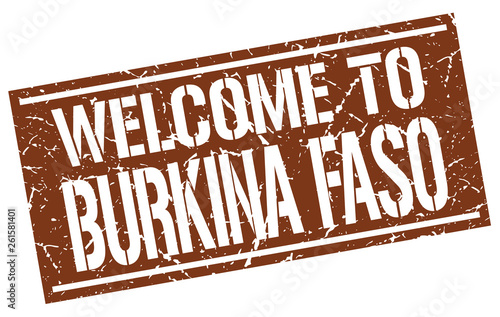 welcome to Burkina Faso stamp