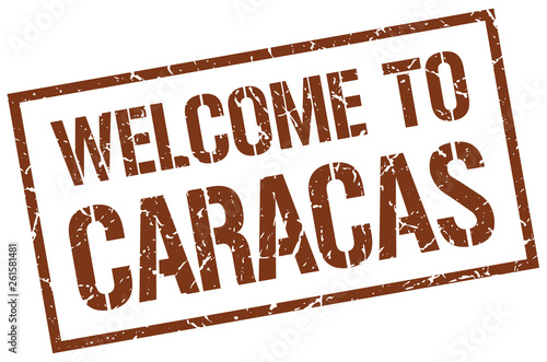 welcome to Caracas stamp