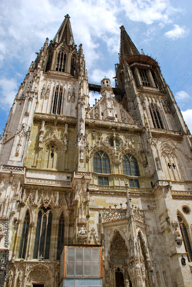 The St. Peter's Cathedral in the historical center of Regensburg