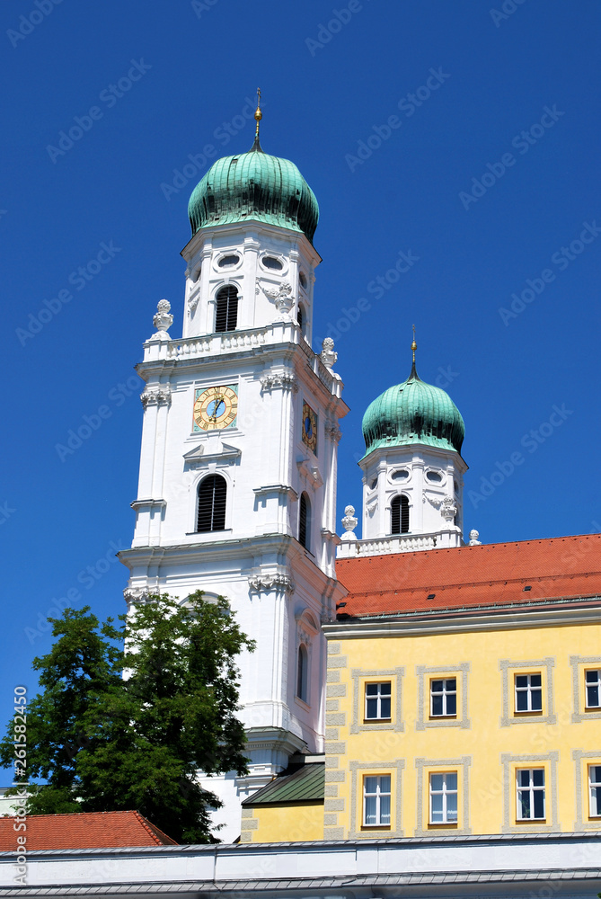 The St. Stephen's Cathedral in the historical center of Passau, Bavaria, Germany