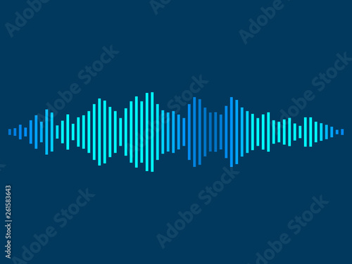 Abstract background music sound wave. Vector illustration