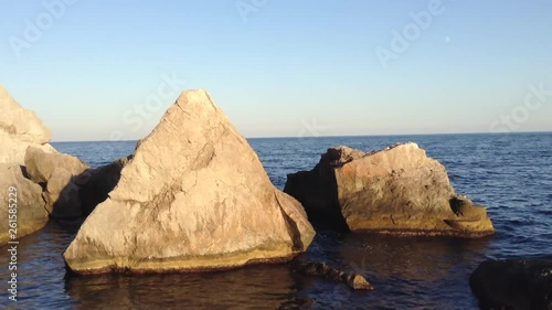 Black Sea , Blue Sky and Huge Rocks - Simeiz Crimea photo