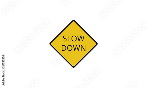 Slow down traffic sign symbol 