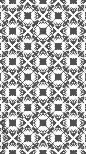 Black and white ornate geometric pattern and abstract background © ThorstenGriebel