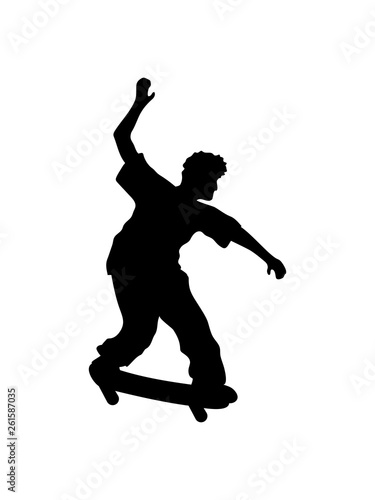 sprung skateboard stunt trick fahren spaß hobby skater brett rollen clipart schnell symbol zeichen piktogramm cool