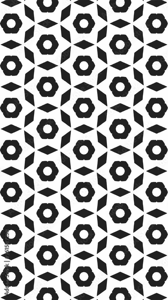Black and white ornate geometric pattern and abstract background Black and white ornate geometric pattern and abstract background