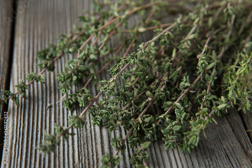 thyme - aromatic plant of the mint family are used as a culinary herb